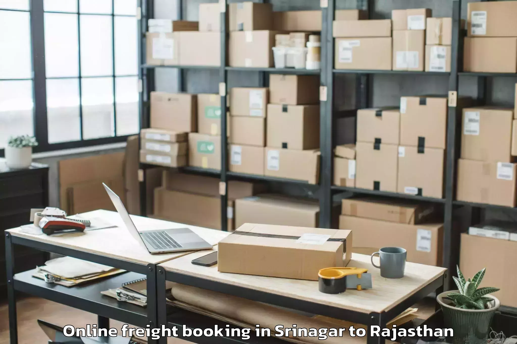 Easy Srinagar to Meethari Marwar Online Freight Booking Booking